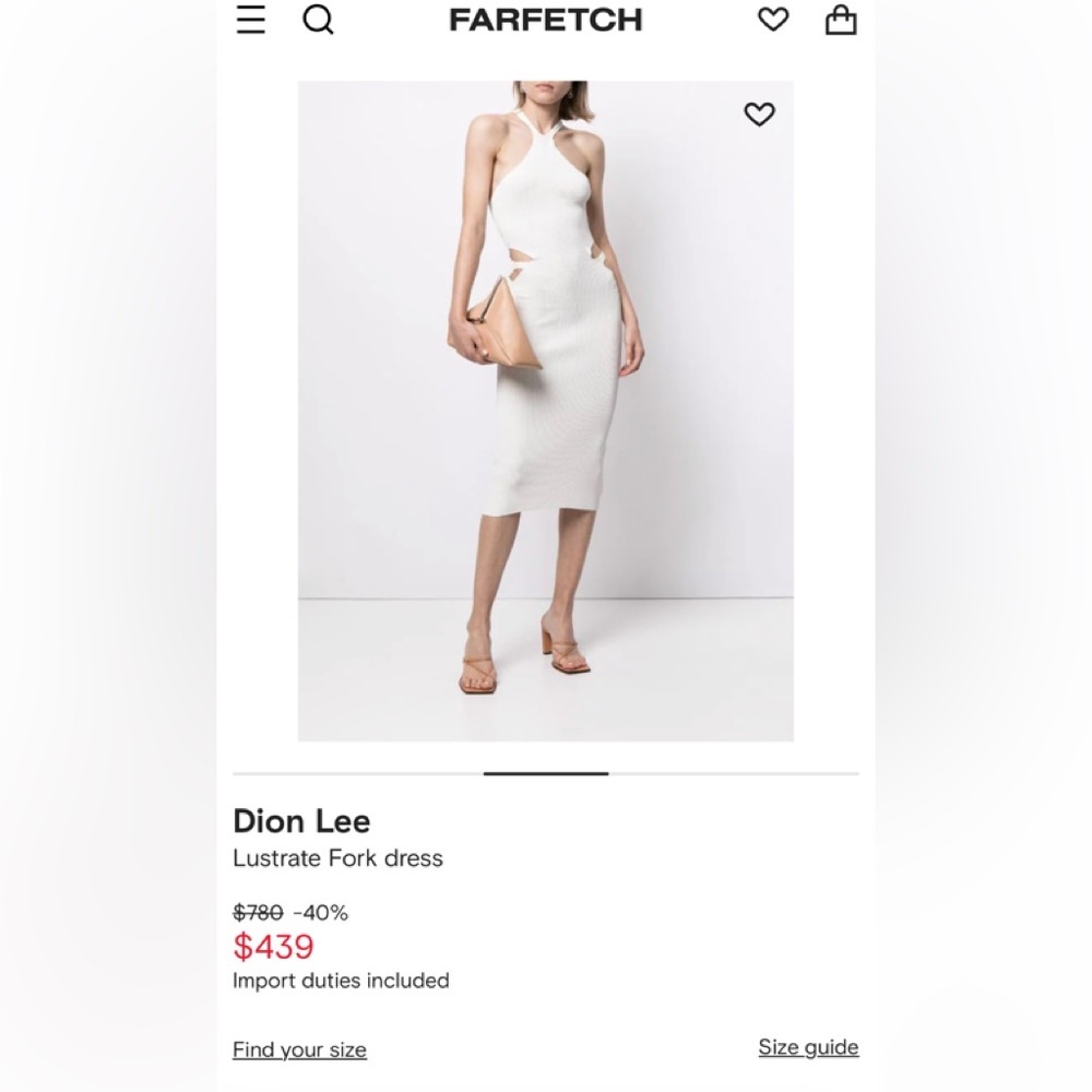 Dion Lee Lustrate Fork dress